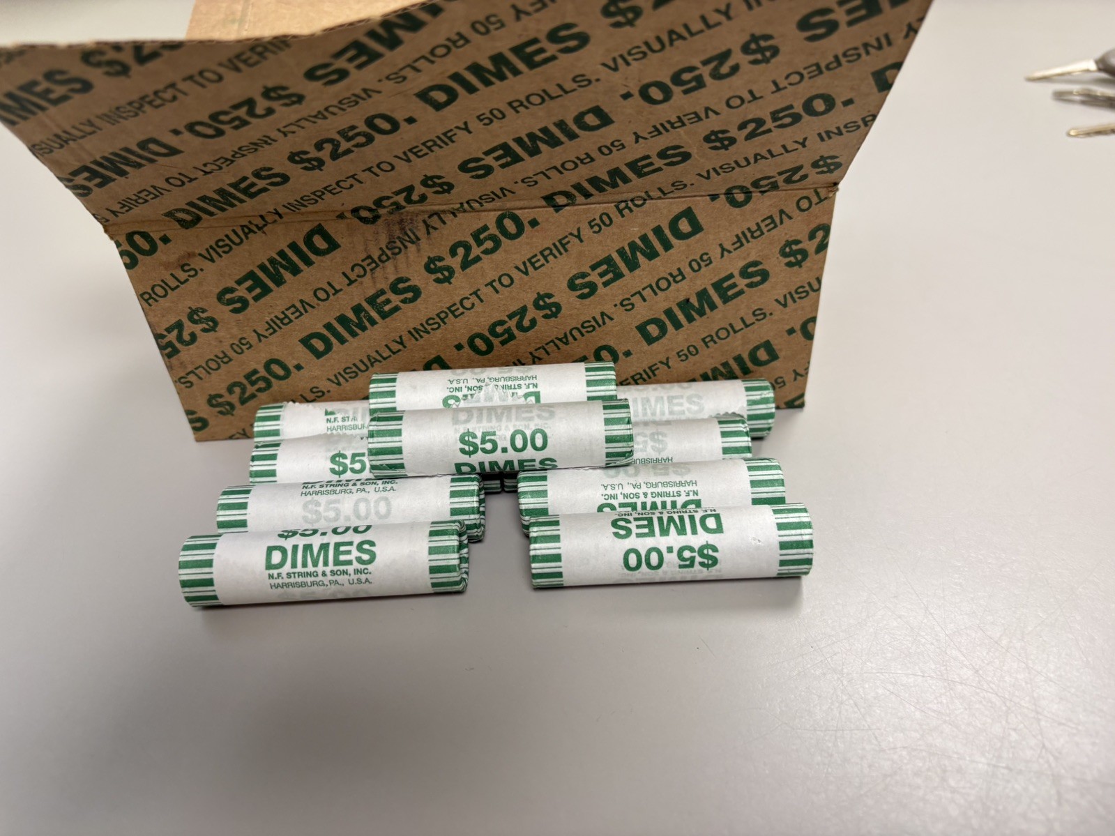 🔥 BANK ROLLED, Dime Rolls - 500 vintage coins - circulated ($50 FV) 🔥 BANK ROLLED, Dime Rolls - 500 vintage coins - circulated ($50 FV)