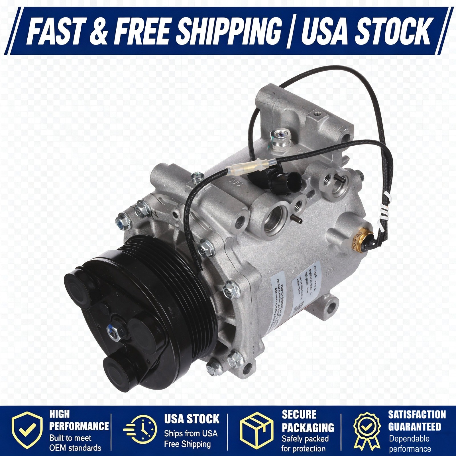 A/C Compressor for Mitsubishi Endeavor 3.8L GAS SOHC NA 2004-2007 2008 2010