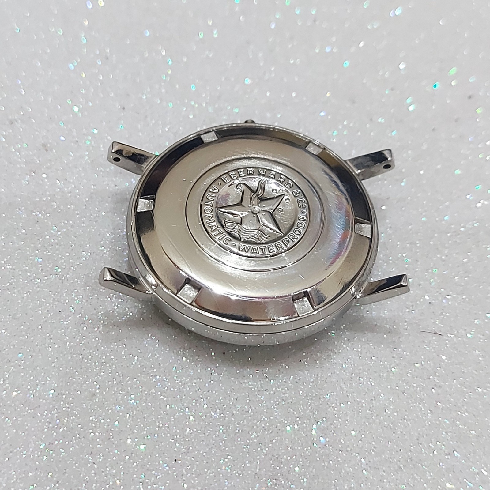 Vintage Eberhard & C0. Automatic Watch Case & Back (only) All Steel Swiss Made. Vintage Eberhard & C0. Automatic Watch Case & Back (only) All Steel Swiss Made.