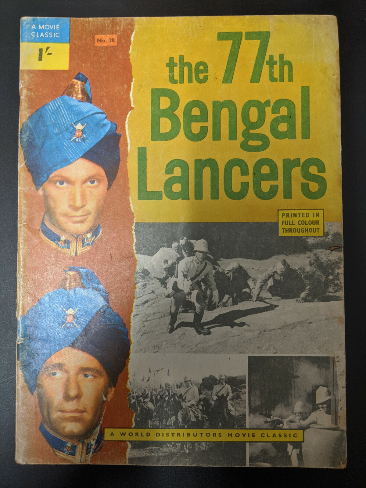 THE 77th Bengal Lancers, No.28, Movie Classic Comic, 1957.