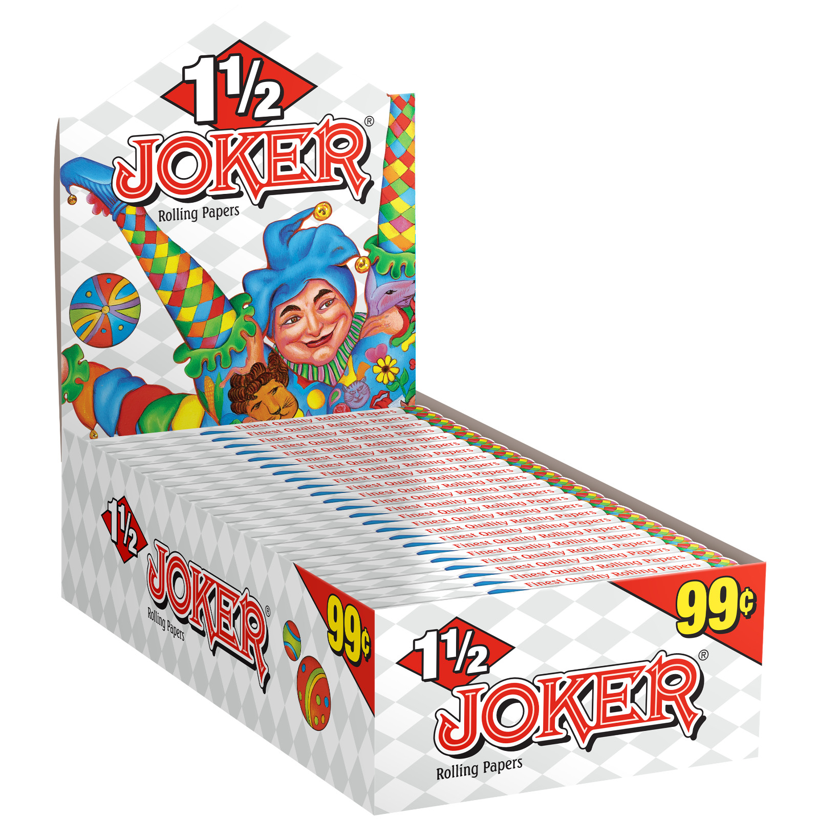 Joker Rolling Paper 1 1/2 Cigarette Papers 1.5 Original Full Box of 24 Booklets Joker Rolling Paper 1 1/2 Cigarette Papers 1.5 Original Full Box of 24 Booklets