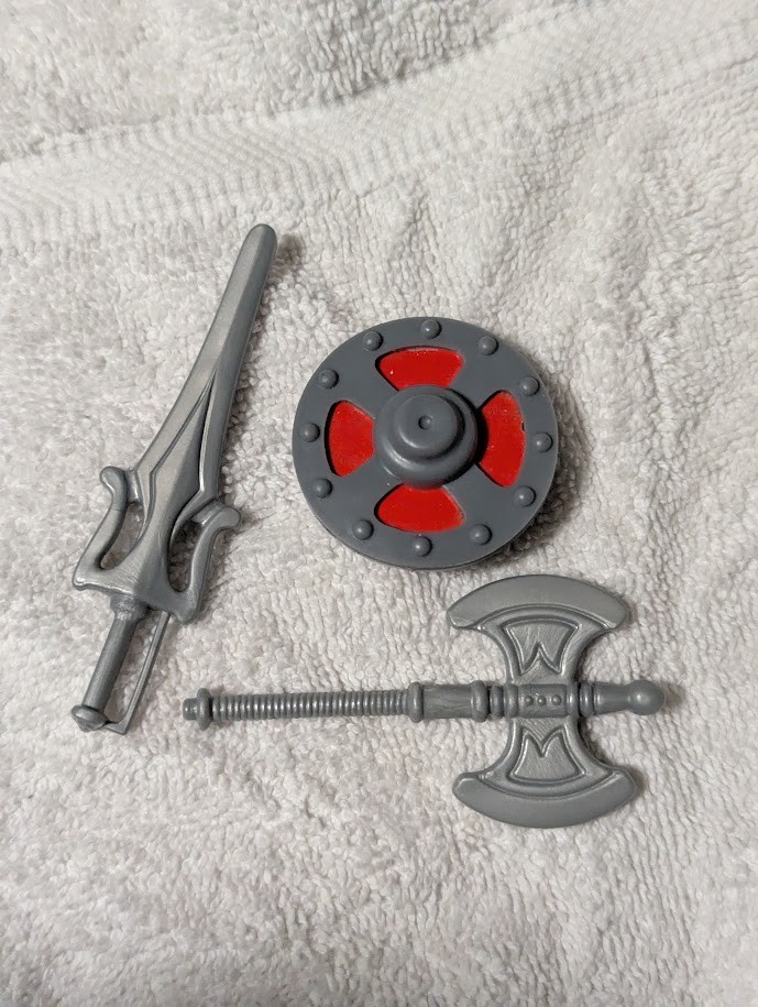 Vintage 80s Masters Of The Universe He Man Weapons Power Sword Axe Shield MOTU