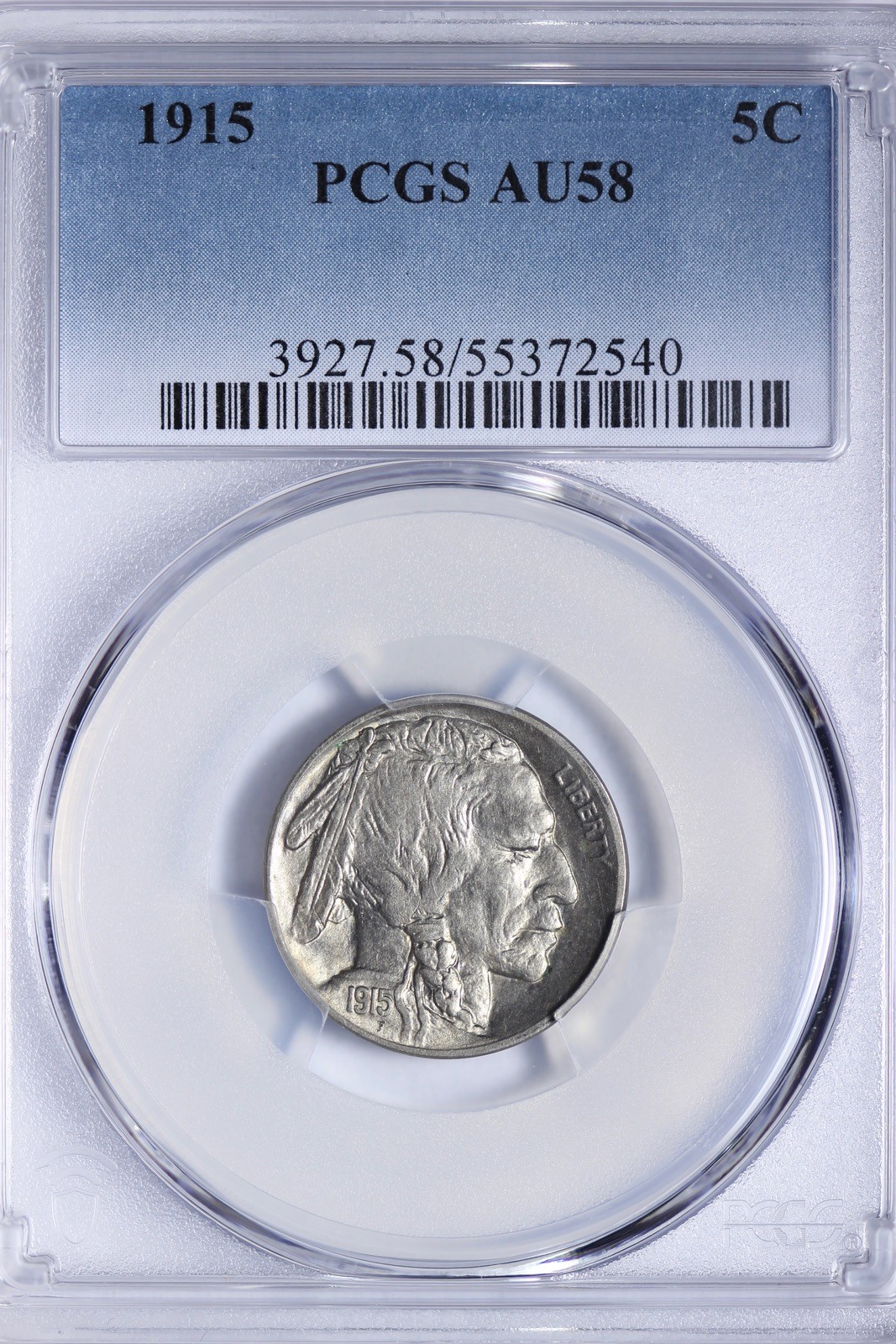 1915 Buffalo Nickel PCGS AU58 Beautiful PQ Coin QIFM