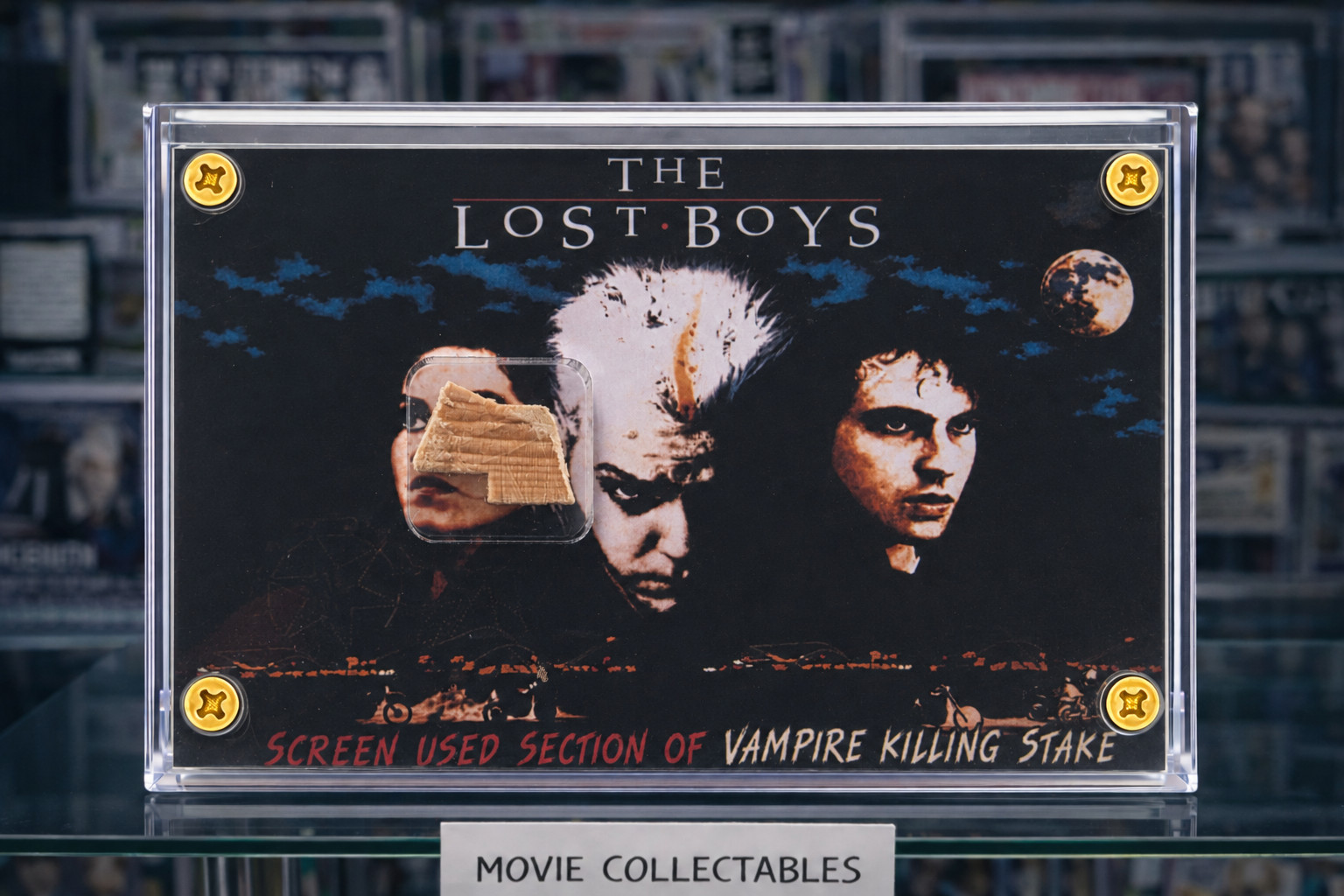 RARE The Lost Boys Screen Used Vampire Killing Stake Fragment Display + COA