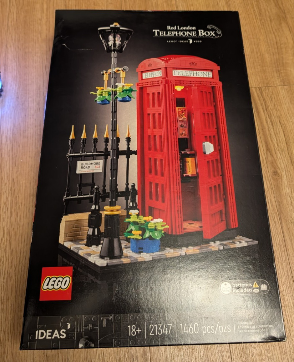 LEGO Ideas: Red London Telephone Box - 21347 - CIB - UNOPENED - RETIRES SOON -