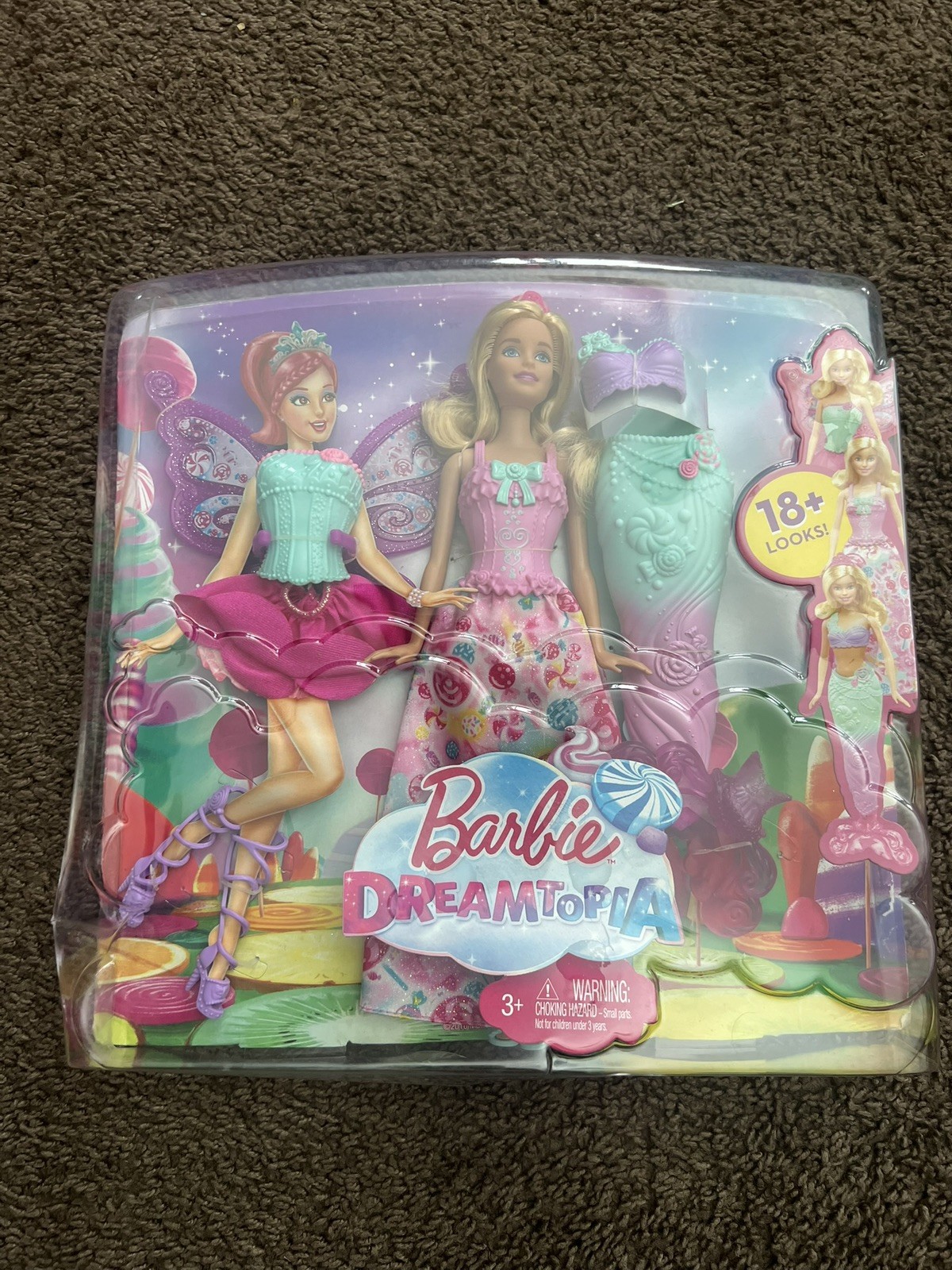 Barbie Dreamtopia Movie Mermaid Fairy Tale Dress Up Tail Wings Gift Set Damaged