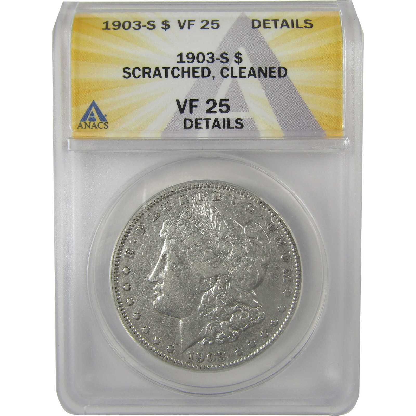 1903 S Morgan Dollar VF 25 Details ANACS Silver $1 Coin SKU:I21728
