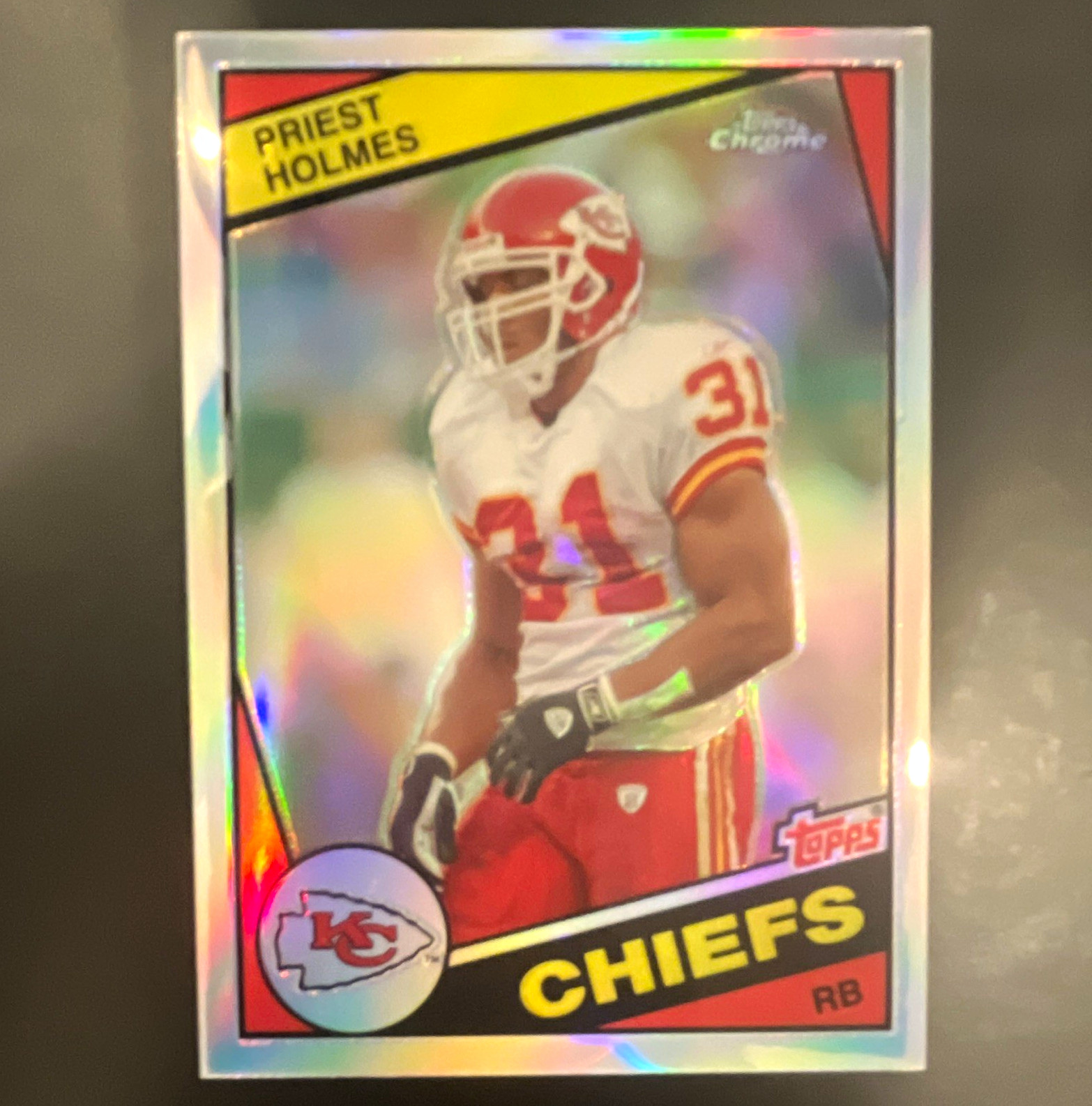 2005 Topps Chrome #TB29 Priest Holmes Throw Back Refractor Chiefs Serial /100 2005 Topps Chrome #TB29 Priest Holmes Throw Back Refractor Chiefs Serial /100