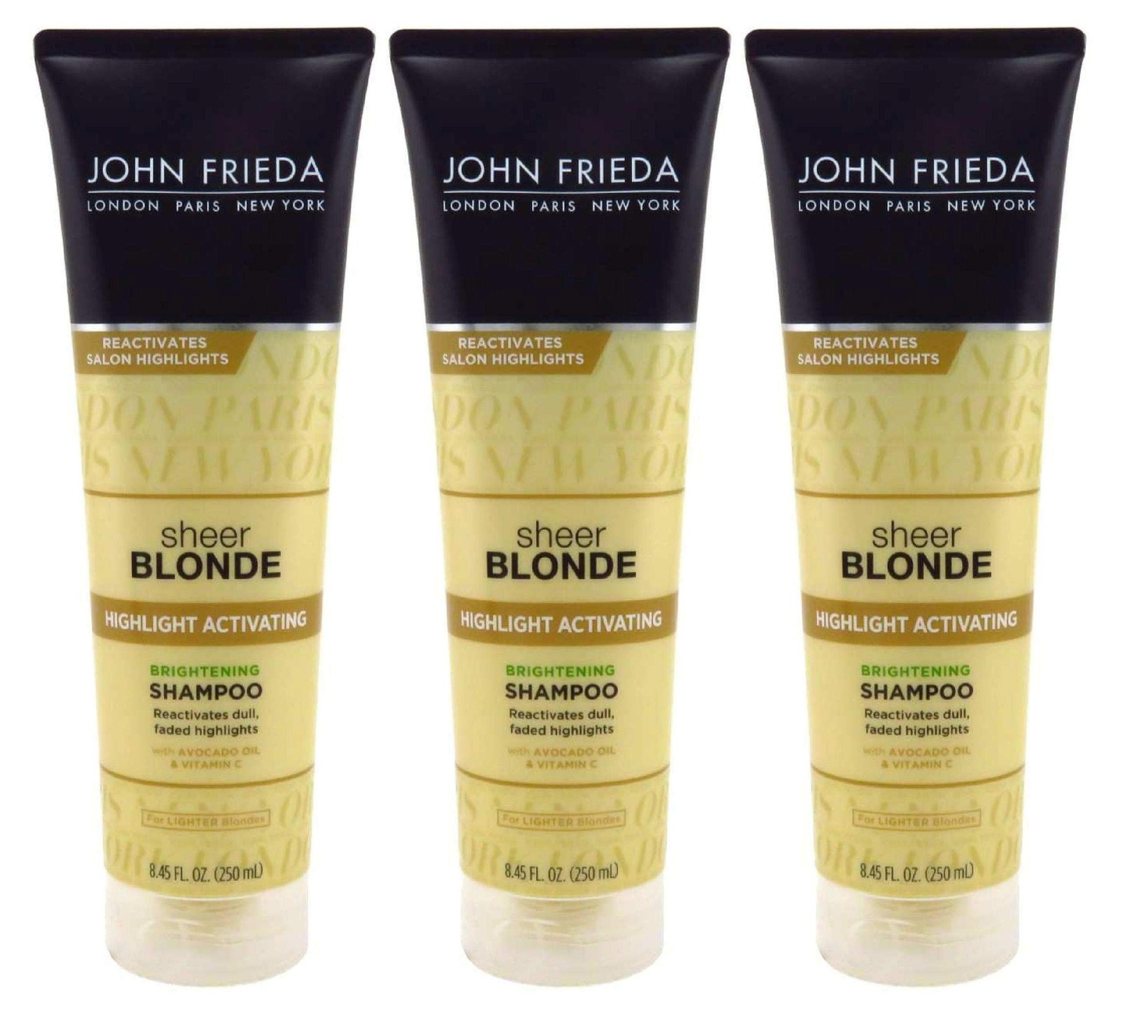 John Frieda sheer blonde  Shampoo For Lighter Blondes 8.45 oz (Pack of 3)