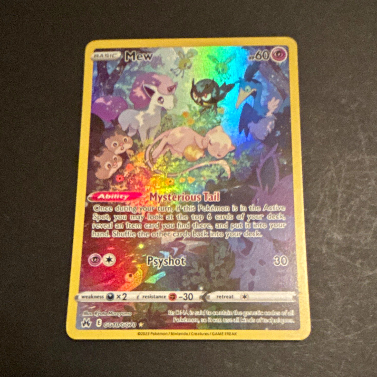 Pokemon TCG Mew GG10/GG70 Crown Zenith Galarian Gallery Ultra Rare Holo EN 60HP