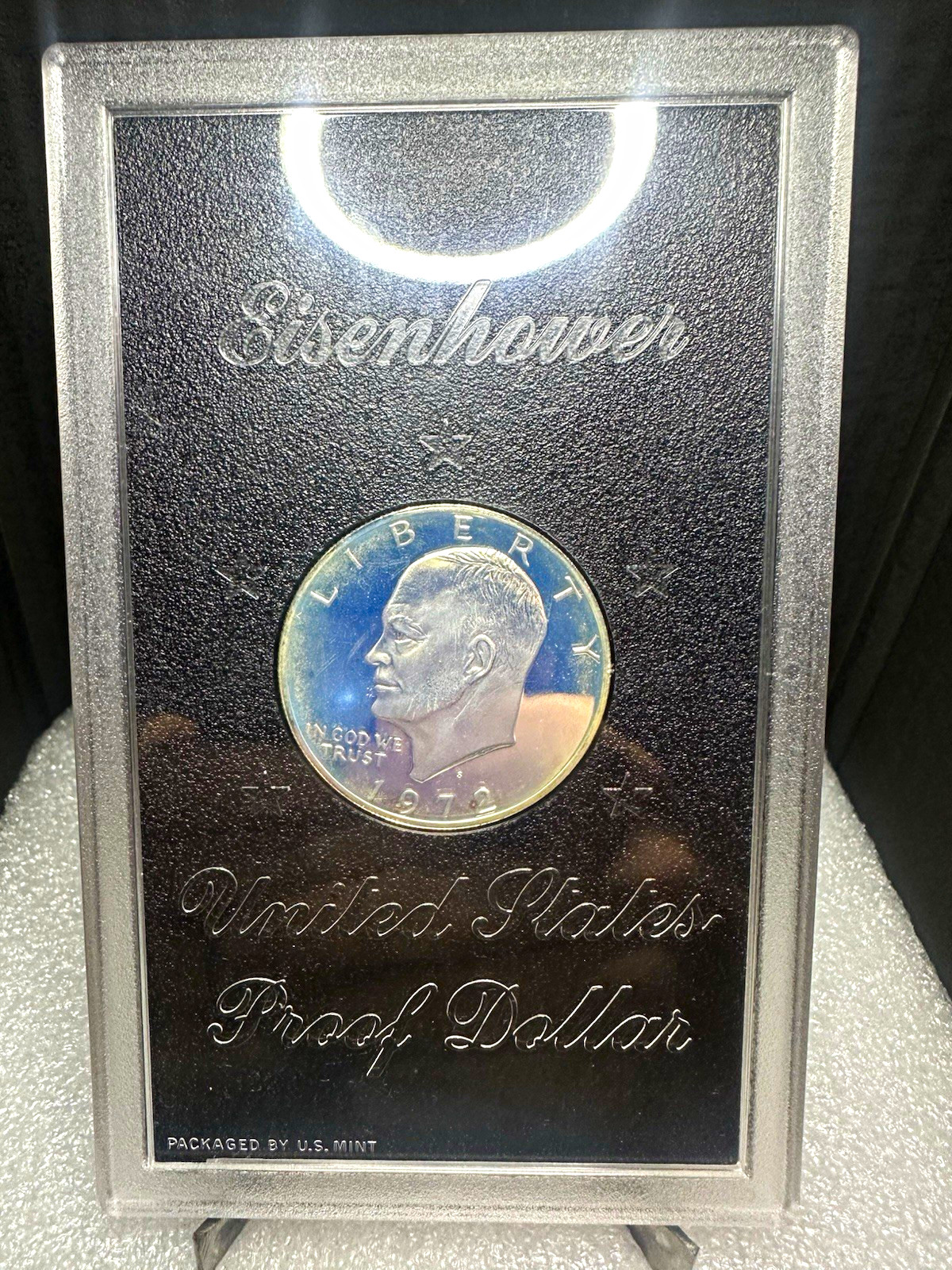 1972-S Eisenhower $1 Silver Proof Dollar Type 1 in U.S. Mint Holder