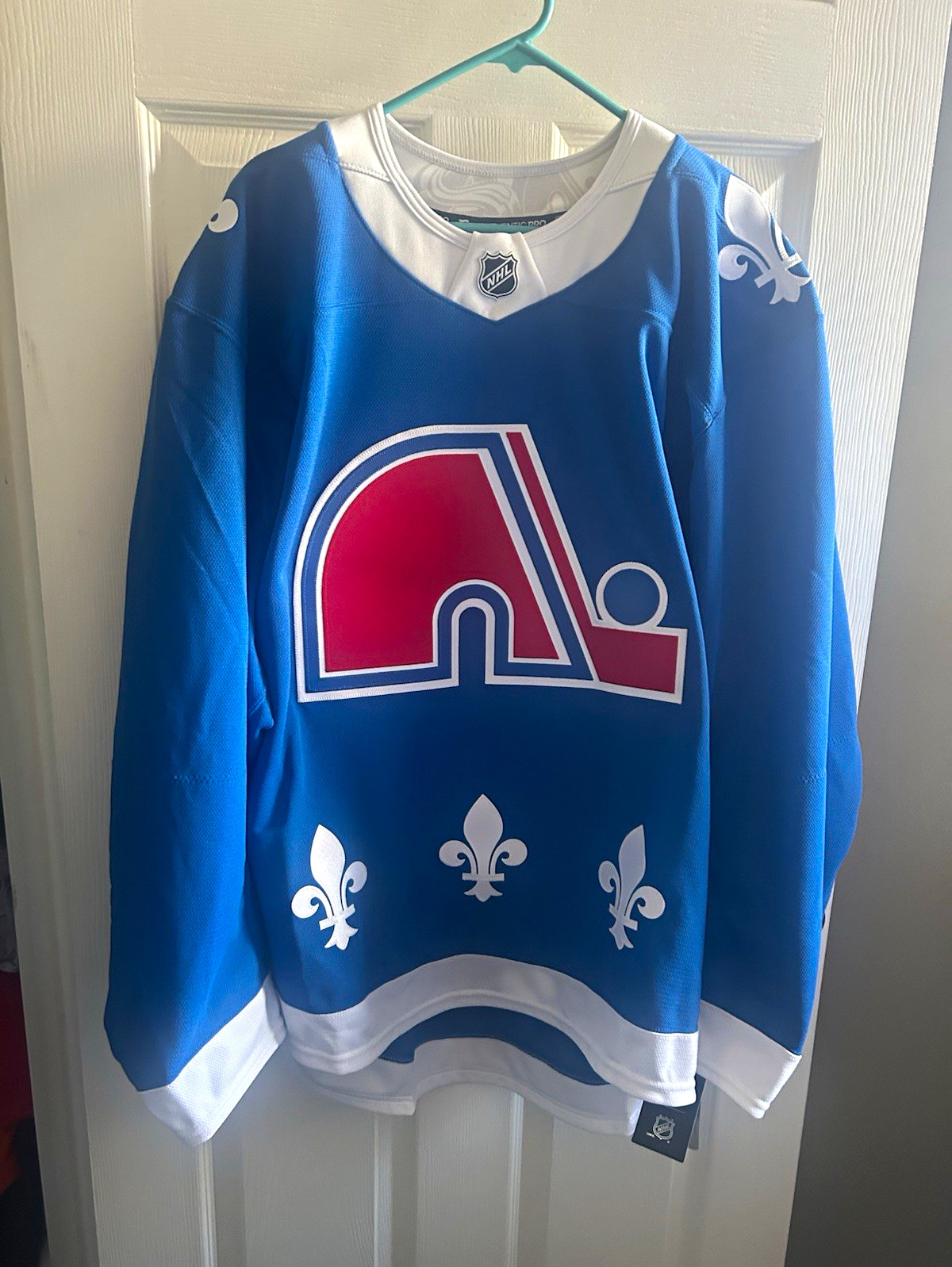 Fanatics Quebec Nordiques NHL Hockey Jersey Size 58 Blue White