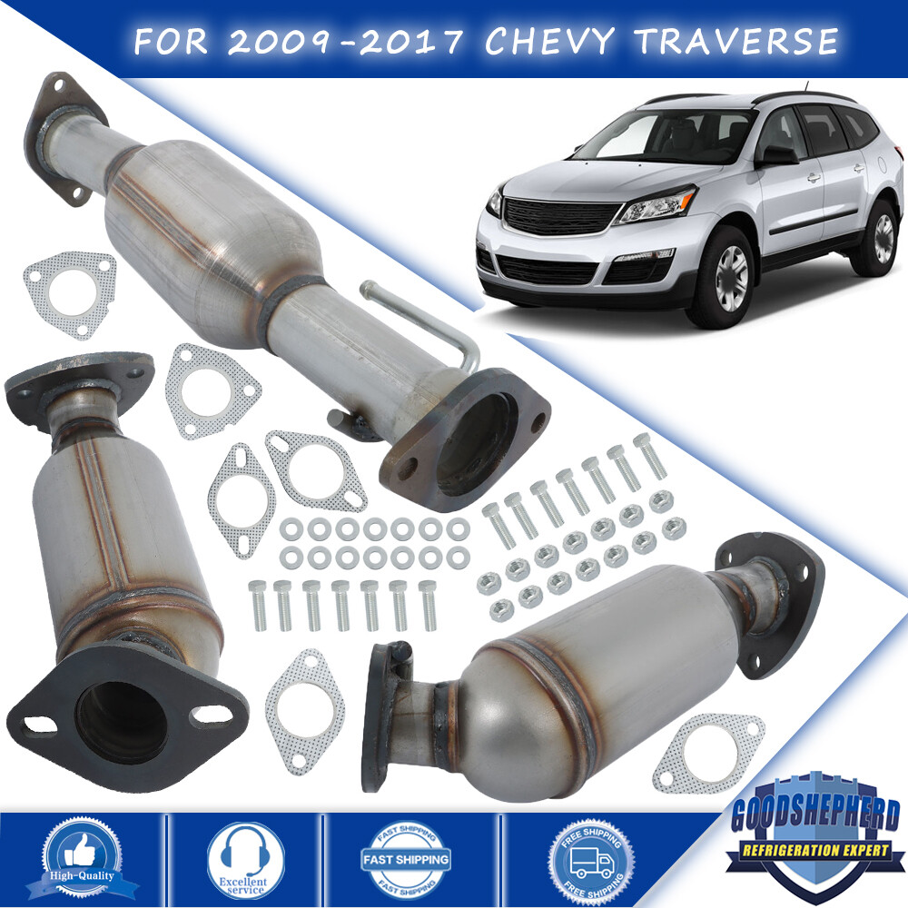 3Pcs Catalytic Converter Set For 2009-2017 Chevy Traverse 3.6L 16547 16548 16574
