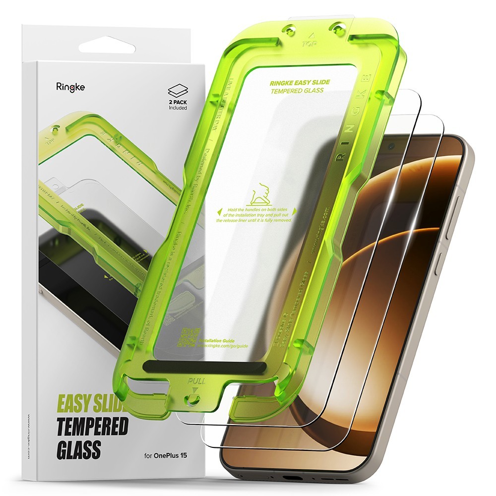 For OnePlus 15 Screen Protector | Ringke [Easy Slide Tempered Glass] 9H Hardness