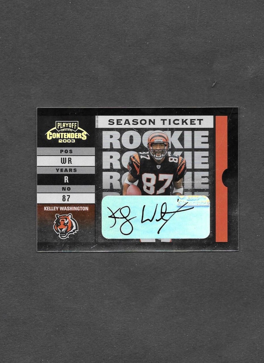 2003 Playoff Contenders /472 Kelley Washington #142 Rookie Auto RC Bengals VOLS