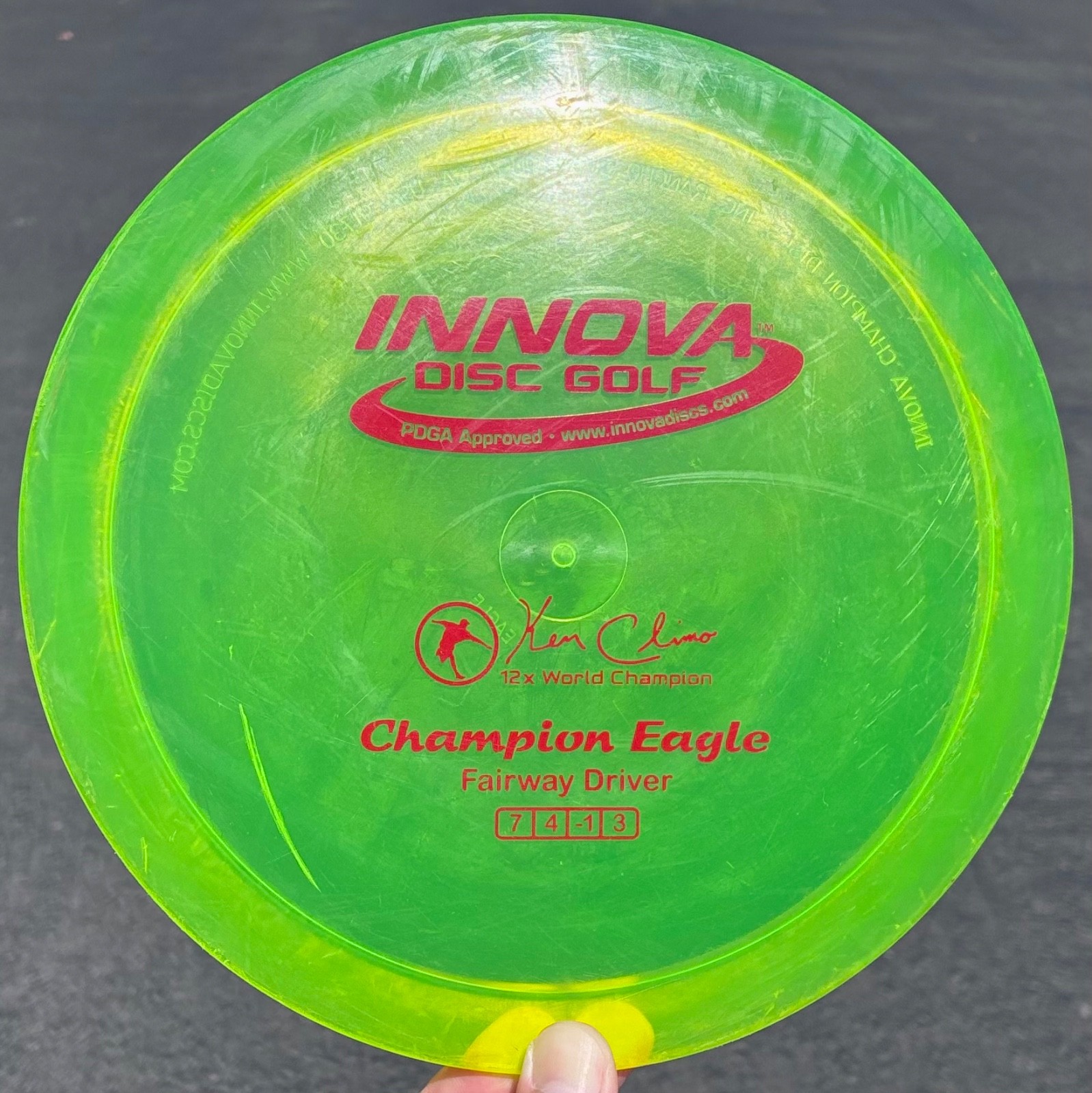 Innova Champion Eagle RARE Glassy/Grippy “175” Run Low-Profile  12x KC Disc Golf