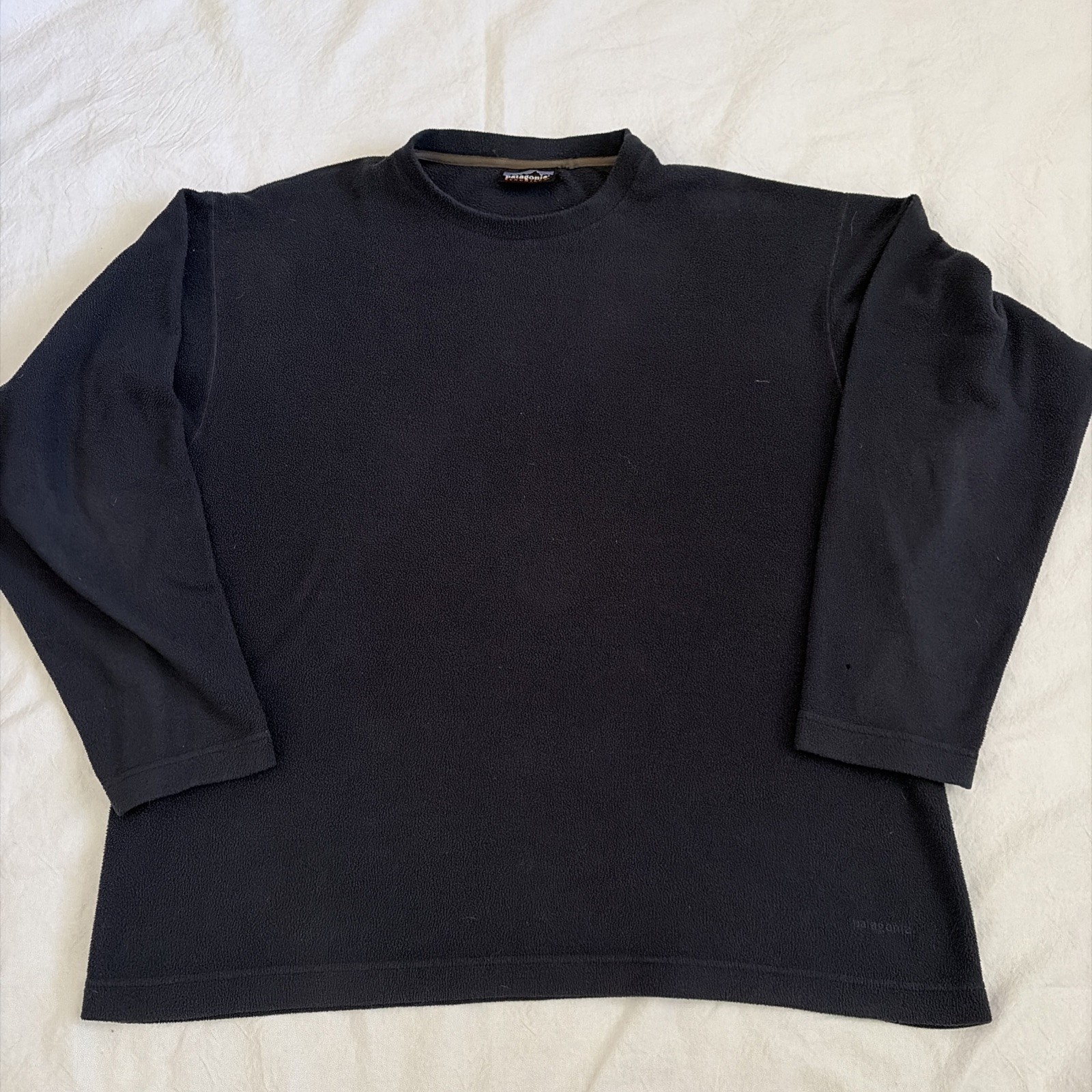Vintage Patagonia Synchilla Navy Fleece Pullover Crewneck Sweatshirt Sz L