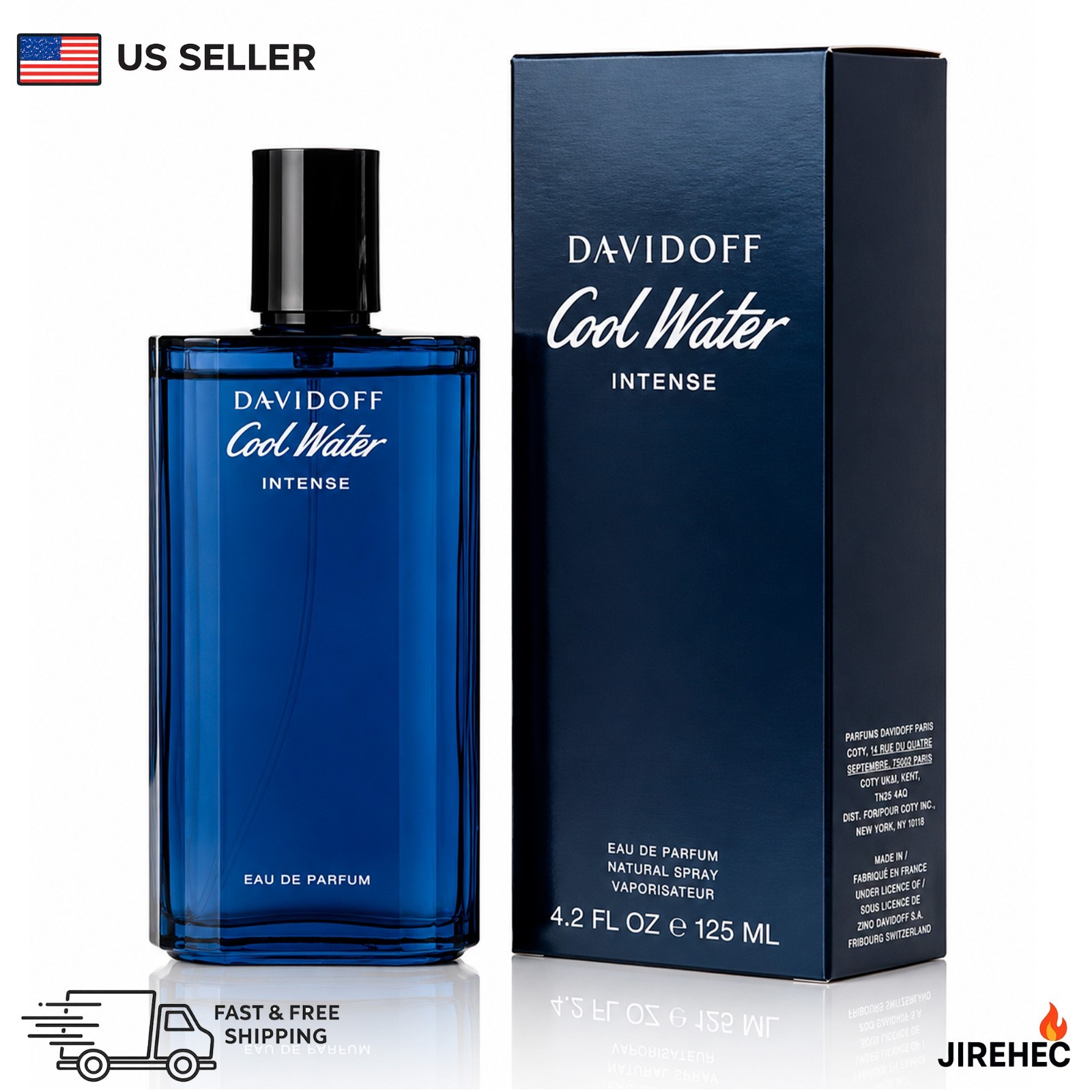 Davidoff Cool Water Intense EDP Spray 4.2 oz 125ml Men\'s Cologne New Box
