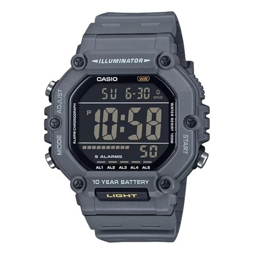 Casio AE-1600H Series Black 10-Year Battery LED Illuminator Digital Watch