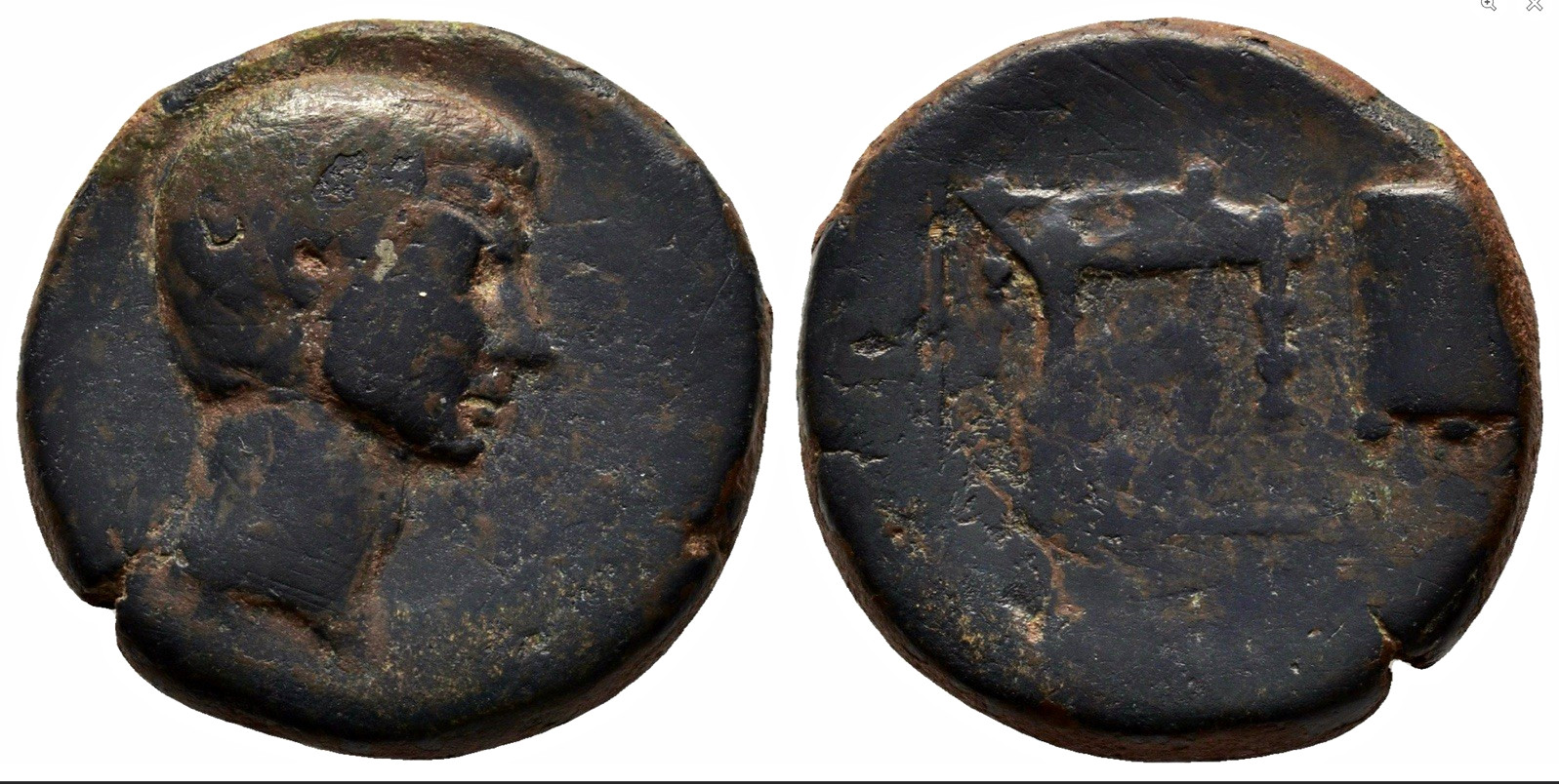 Augustus AE27 Asia Minor Q Sella Quaestoria Roman Provincial RPC 5410