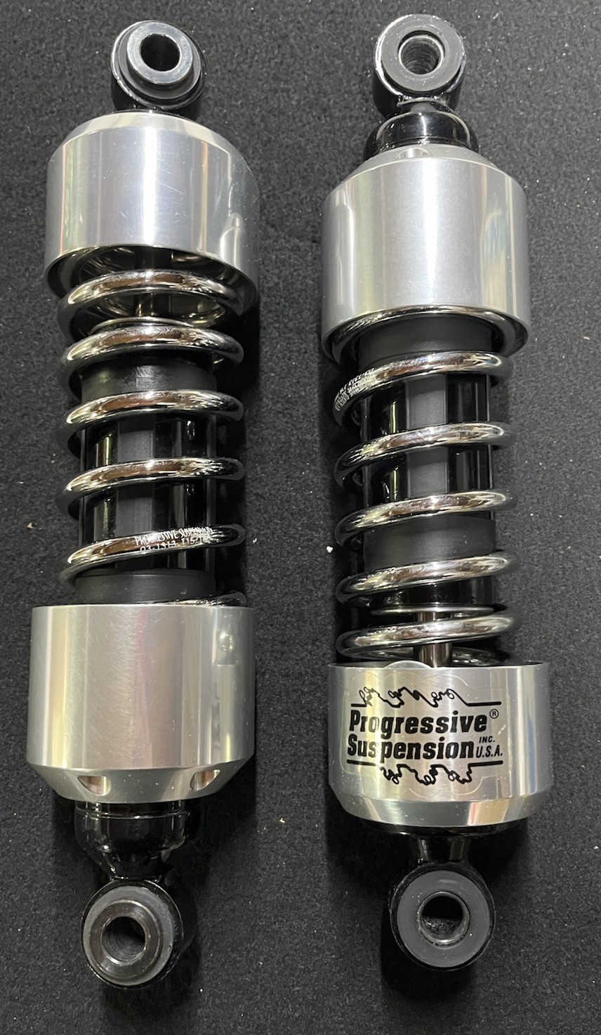 Progressive Suspension 440 Series 11” Chrome Inertia Shocks 440-4022C