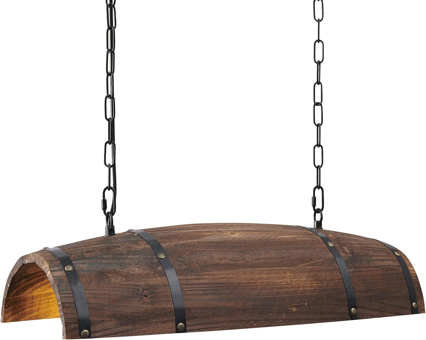 Antique Wood Wine Barrel Pendant Lamp Hanging Rustic Kitchen Bar Ceiling Lamp