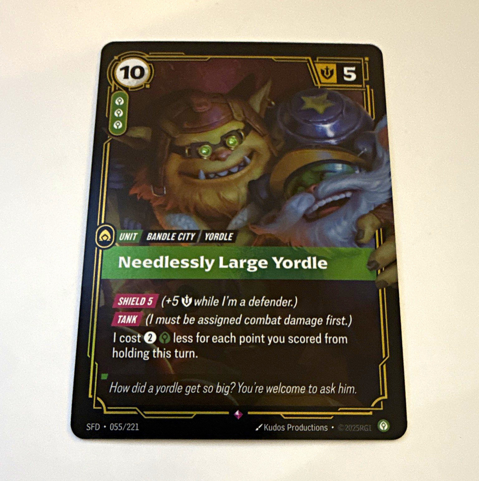 Riftbound Needlessly Large Yordle Unit SFD 055/221 League of Legends ENG