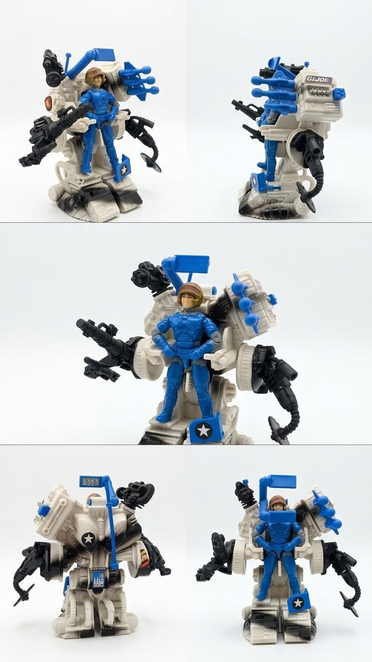 Vintage 1994 GI Joe Star Brigade Power Fighter Mech Complete with Gears Figure