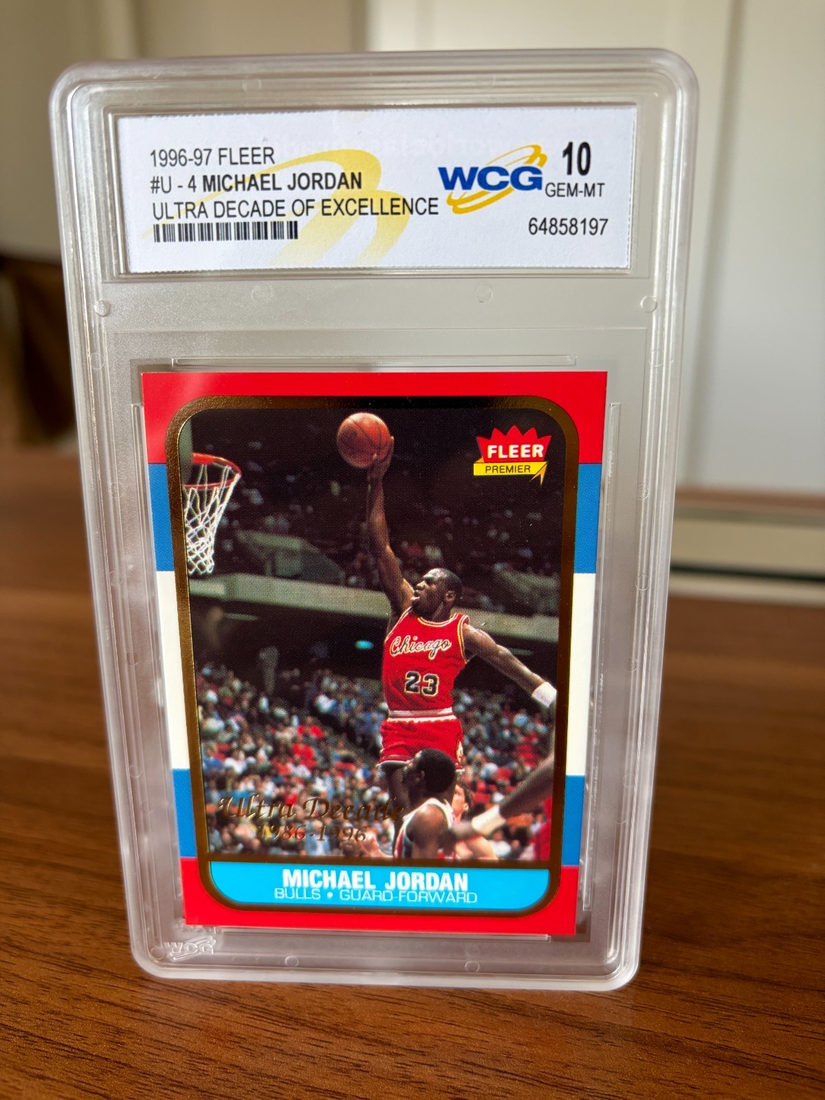 1996-97 Fleer Michael Jordan Ultra Decade Of Excellence Rookie #U-4 GEM-MT 10
