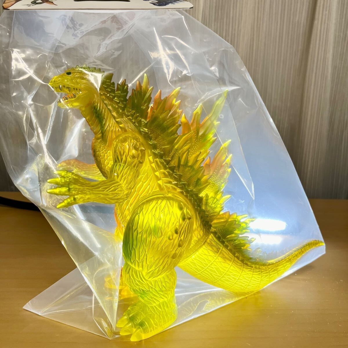 Marusan 99 Godzilla 350 Golden Yellow Clear Ver Sofubi Vinyl Figure Kaiju Japan