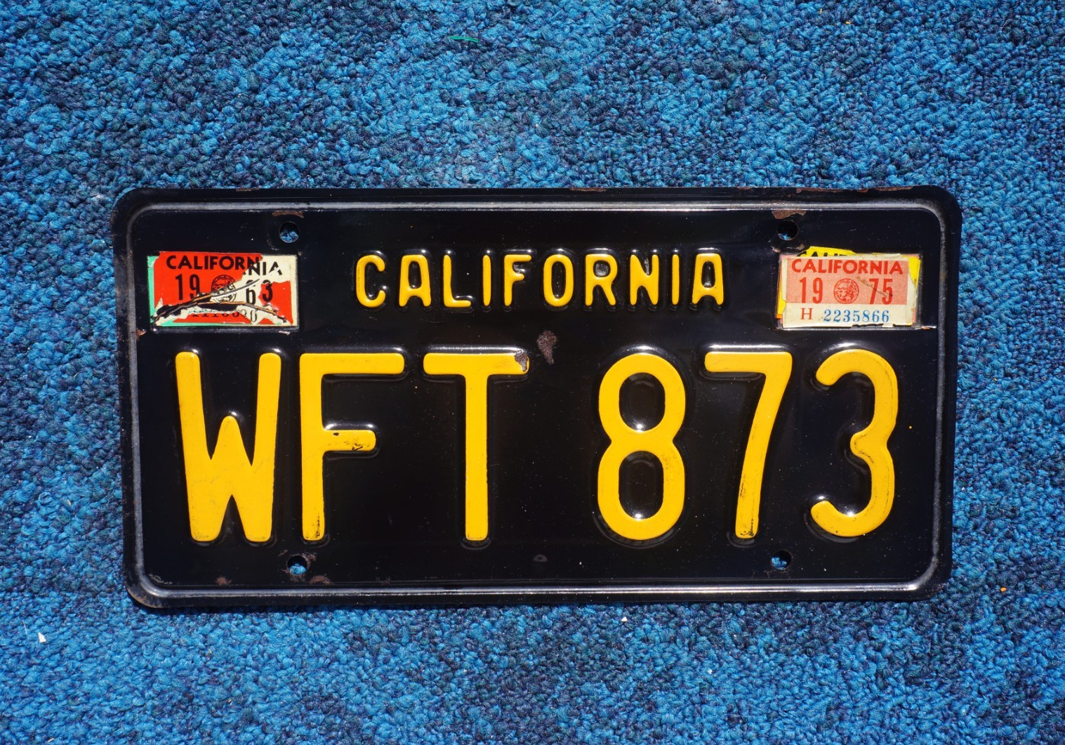 1960s 1970s CALIFORNIA License Plate 1960s 1970s CALIFORNIA License Plate
