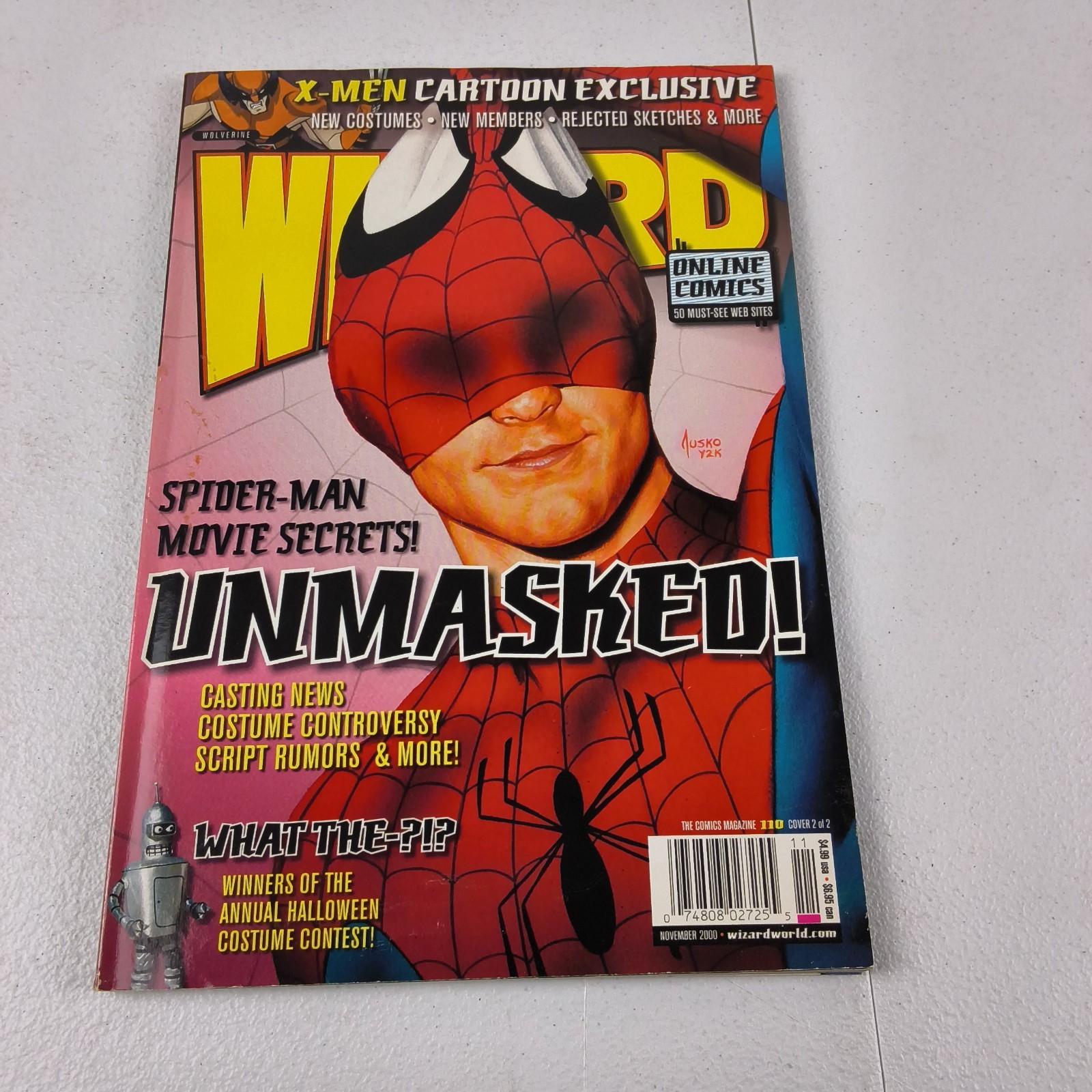Wizard Magazine Summer 2000 Spider-Man Movie Secrets Unmasked Comics X-Men Wizard Magazine Summer 2000 Spider-Man Movie Secrets Unmasked Comics X-Men