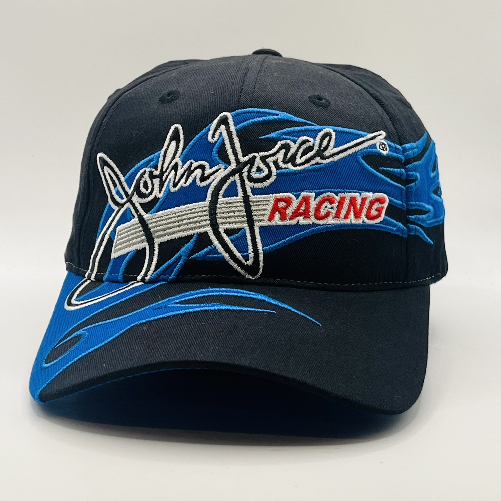John Force Racing NHRA Flames Adjustable Hat Racing Main Gate Castrol Black John Force Racing NHRA Flames Adjustable Hat Racing Main Gate Castrol Black