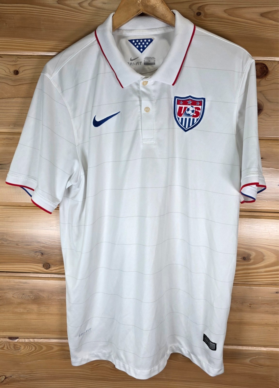 Nike  2014 USA Soccer Jersey Polo Shirt Men XL READ