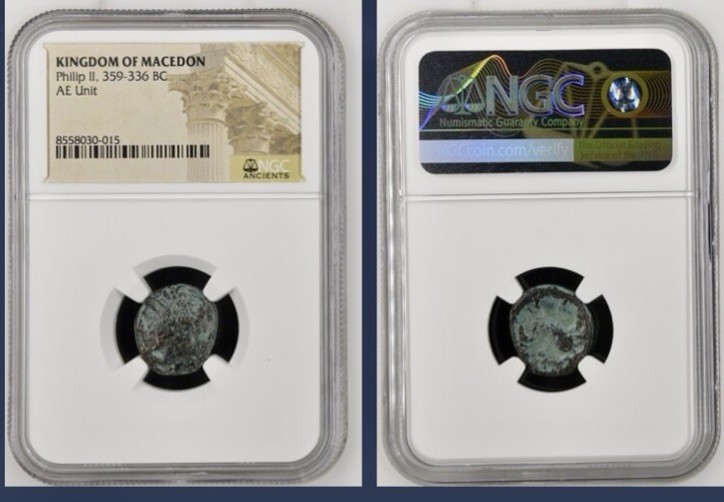359BC-336BC NGC Genuine Philip II Greek Kingdom of Macedon Coin Apollo & Horse