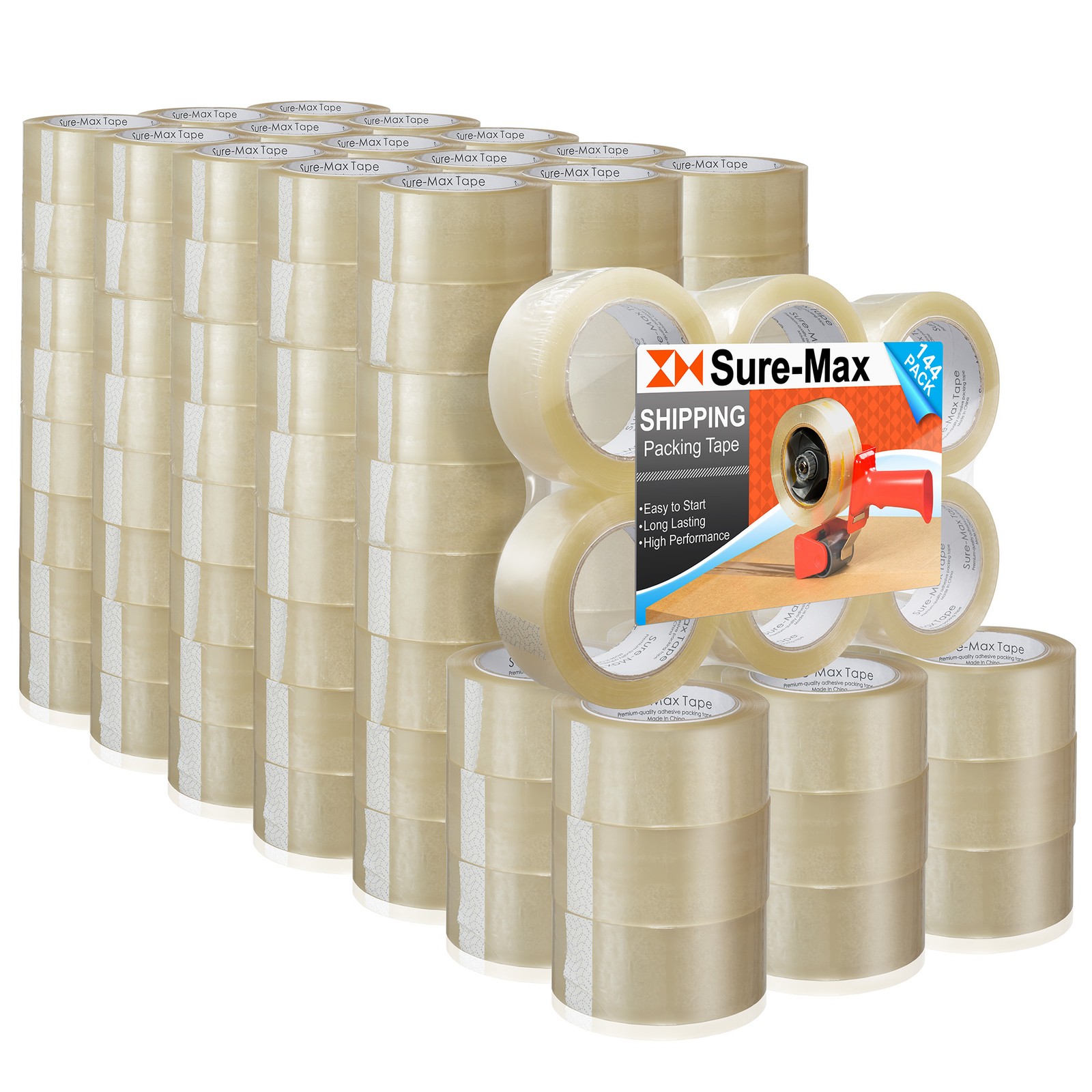 144 Rolls Clear Carton Sealing Packing Tape Shipping - 1.8 mil 2 144 Rolls Clear Carton Sealing Packing Tape Shipping - 1.8 mil 2