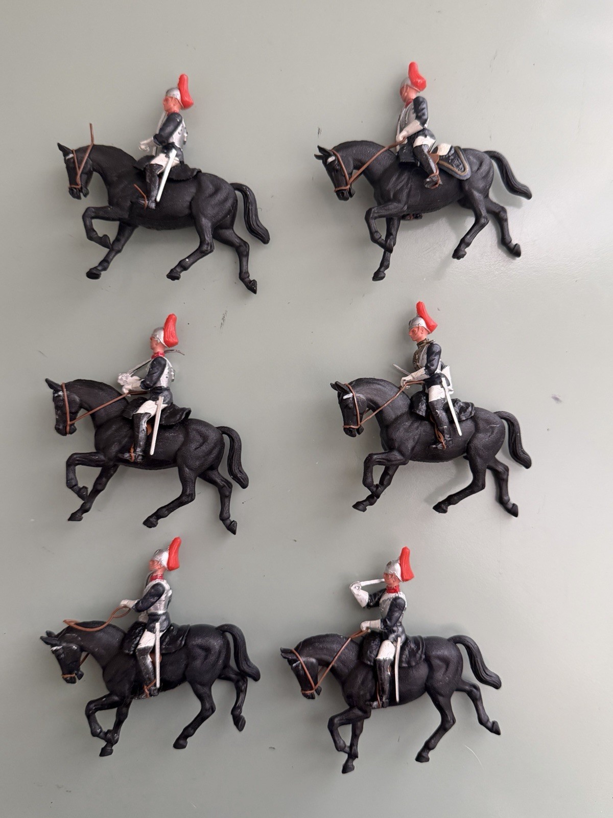 Britains LTD Lot Of 6 Vintage Horse Mounted Guard Royal Blues Soldier Cavalry