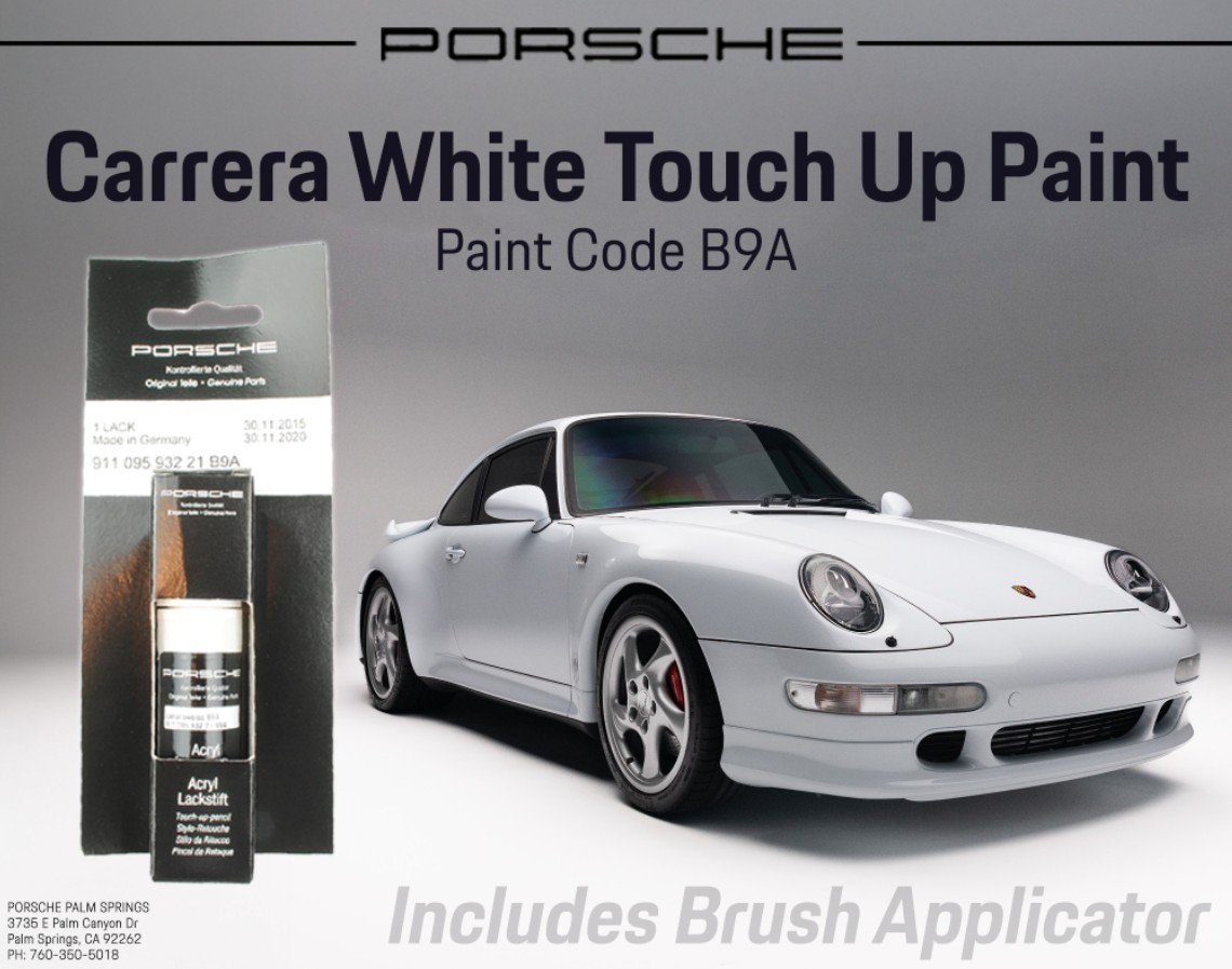 New Genuine Porsche Touch Up Paint Carrera White Paint Code B9A