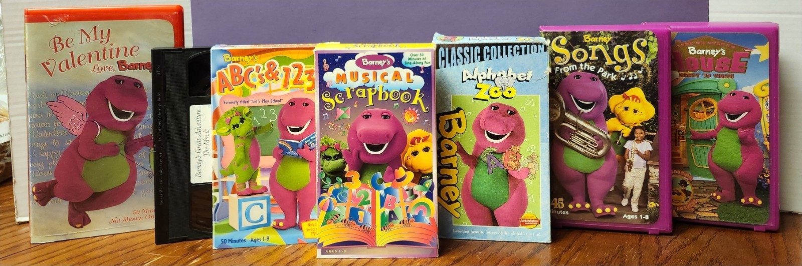 Lot of 7 Barney VHS Tapes Vintage 90s Alphabet Zoo Musical Scrapbook ABCs 123s Lot of 7 Barney VHS Tapes Vintage 90s Alphabet Zoo Musical Scrapbook ABCs 123s