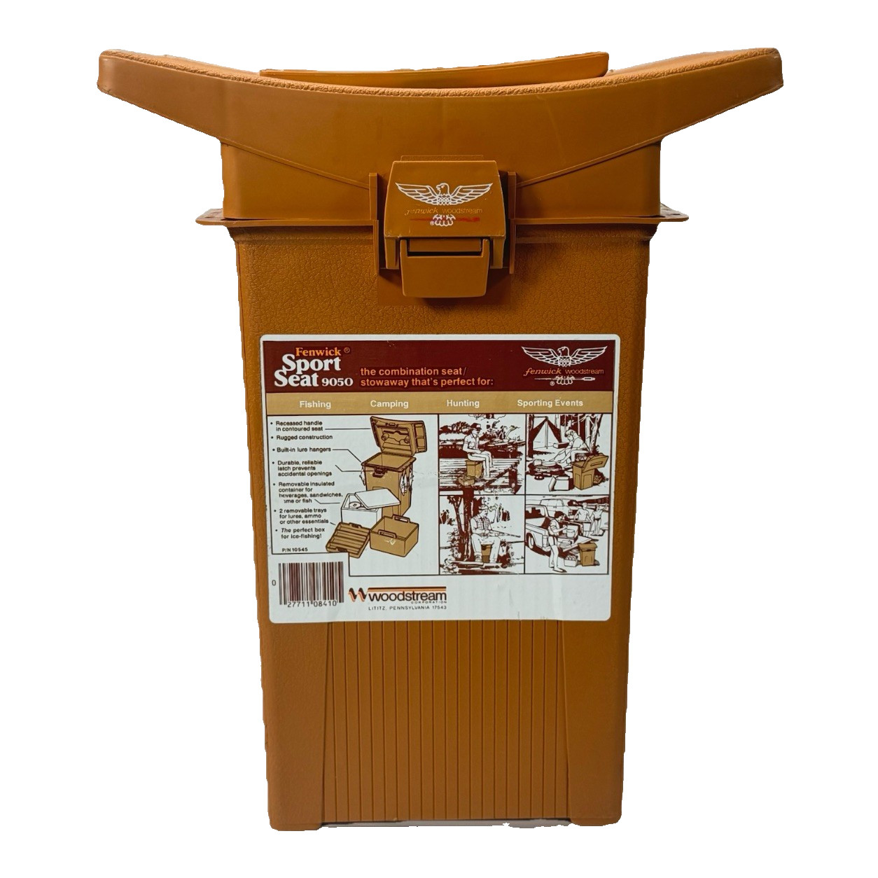 Fenwick Woodstream Sport Seat 9050 Stowaway Fish Bait Tackle Box Portable Camp Fenwick Woodstream Sport Seat 9050 Stowaway Fish Bait Tackle Box Portable Camp