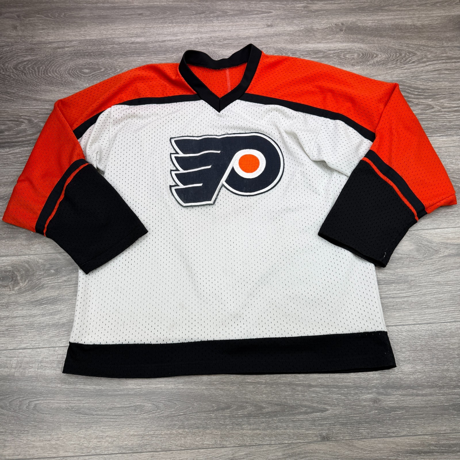 Vintage Philadelphia Flyers Jersey Mens Medium White Orange NHL Hockey 90s CCM