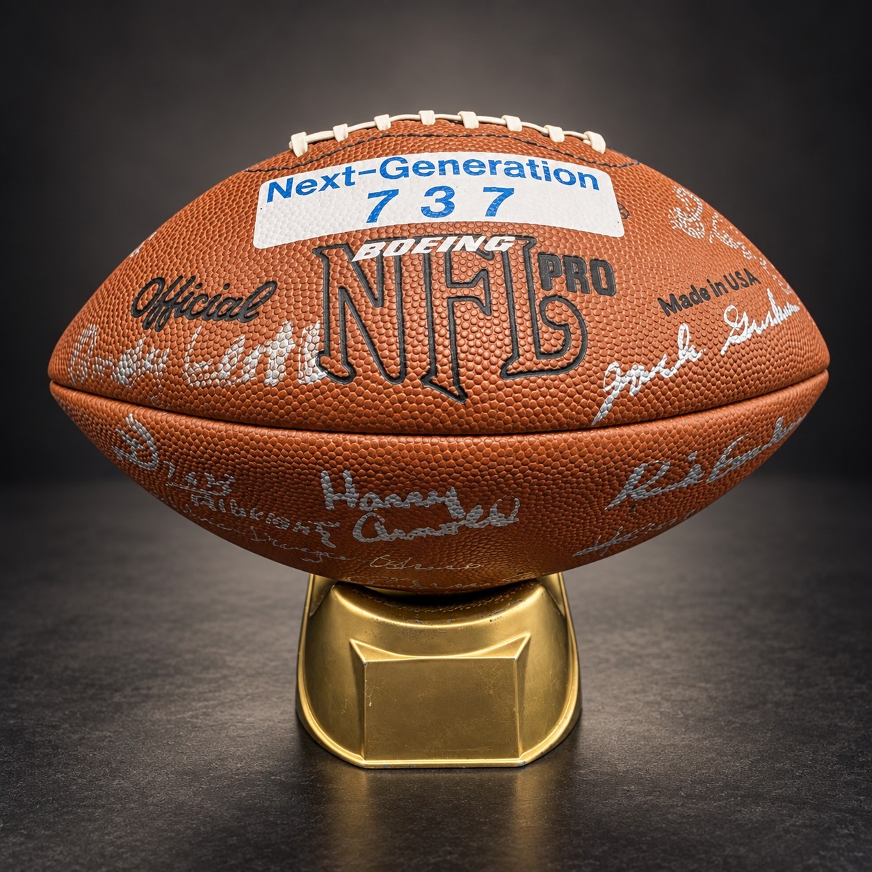 Vintage Boeing 737 Next Generation Signed Football 1996-1997