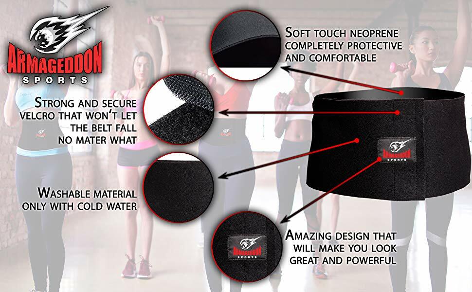 Premium Waist Trimmer Sauna Belt by Armageddon Sports