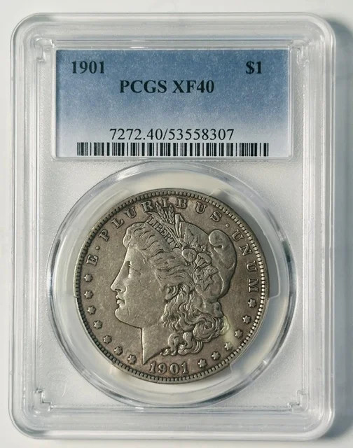 1901 P Morgan Silver Dollar PCGS XF-40