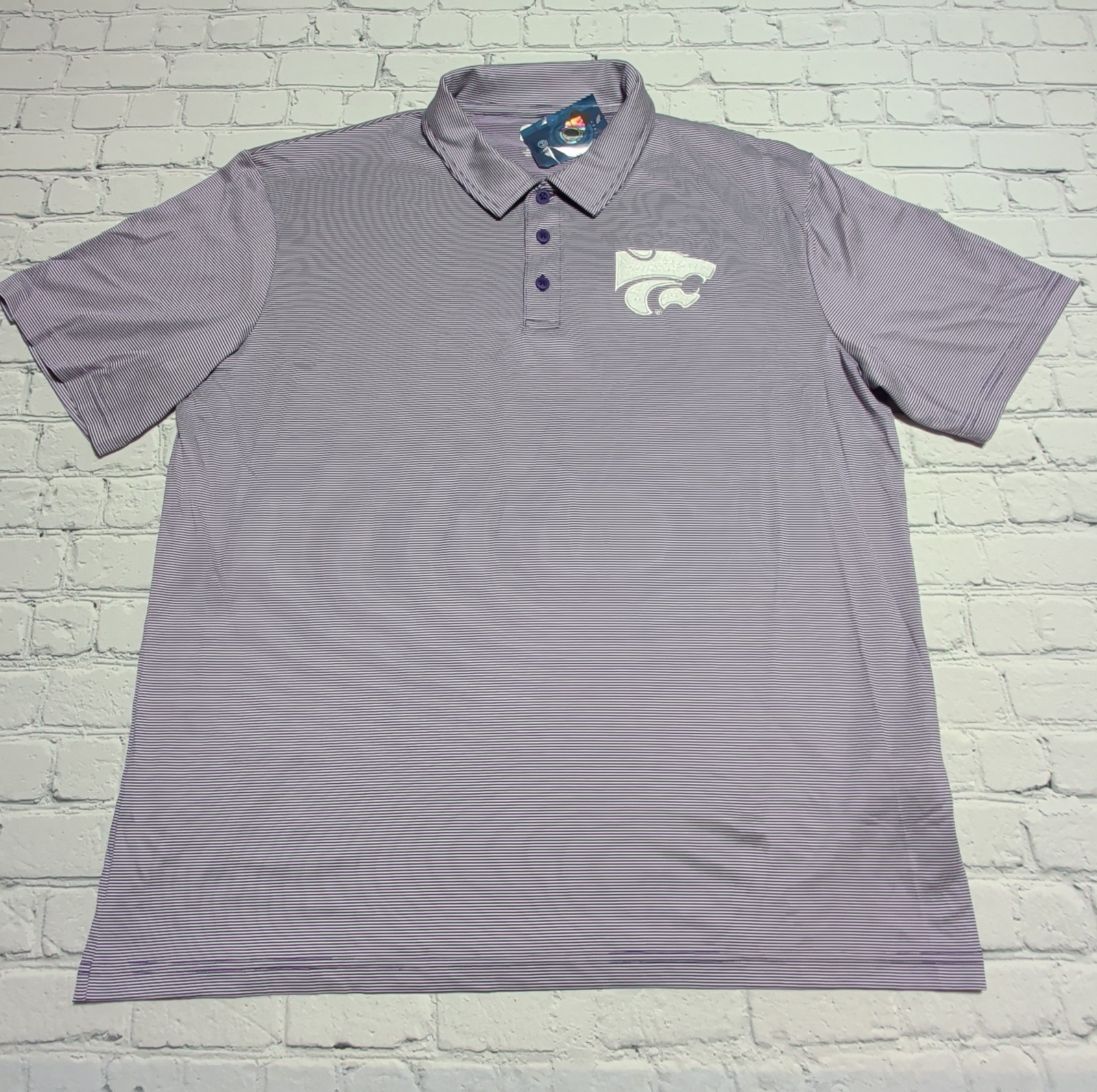 NEW Mens XL NCAA K-State Kansas State Wildcats Performance Polo Moisture Wicking