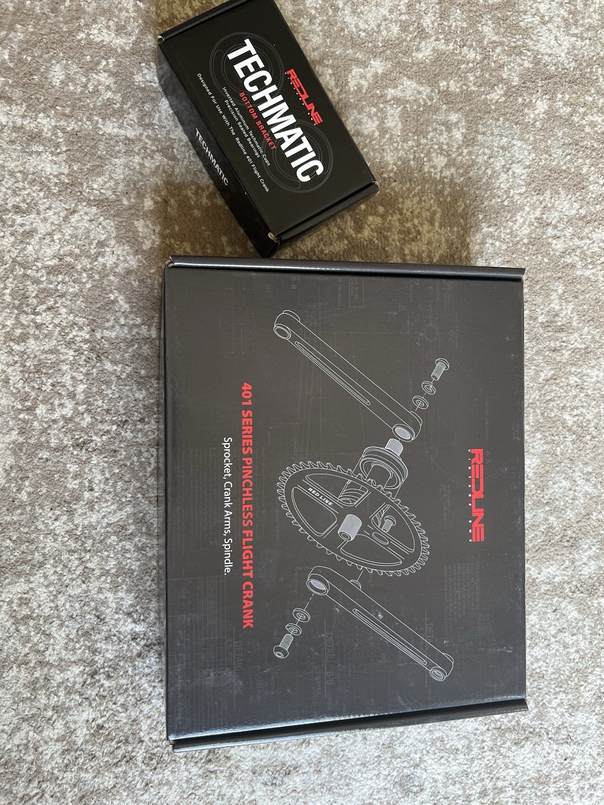 Rare Limited Redline 401 Pinchless Flight cranket. 180mm Silver. RARE GRAIL SET. Rare Limited Redline 401 Pinchless Flight cranket. 180mm Silver. RARE GRAIL SET.