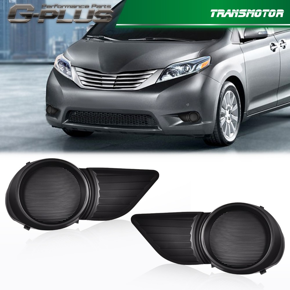 Pair Fog Light Covers Driver & Passenger Side Fit For 2011-2017 Toyota Sienna Pair Fog Light Covers Driver & Passenger Side Fit For 2011-2017 Toyota Sienna
