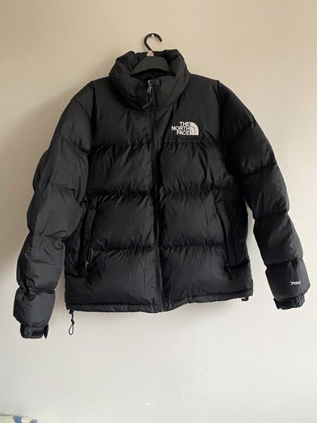 The North Face Men’s M Black 700 Puffer Jacket Full Zip Nylon Logo
