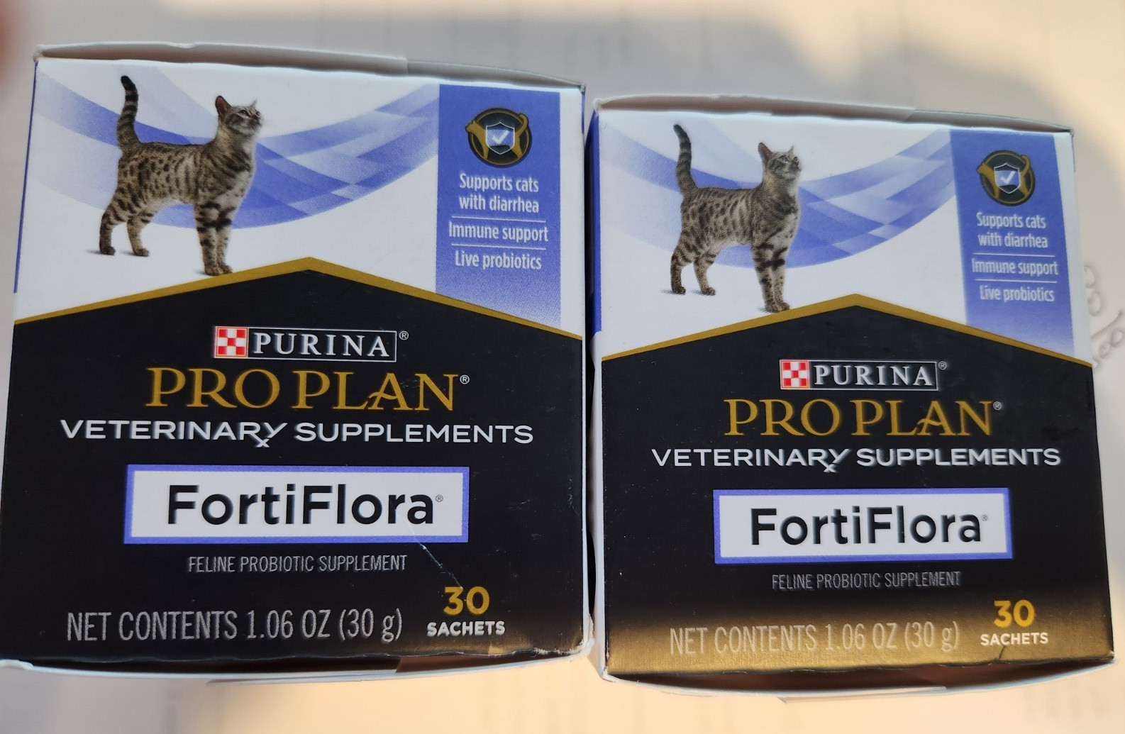 Puina FortFlora For Cats Probiotic Pro Plan Veterinary Supplement (Lot of 2)，New