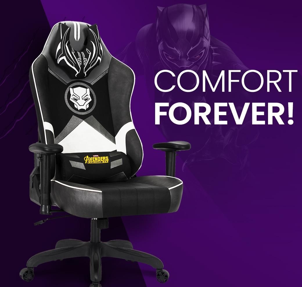 Marvel Black Panther (Wide Seat) Gaming Chair Extra Thick Padding[LIMITED STOCK]